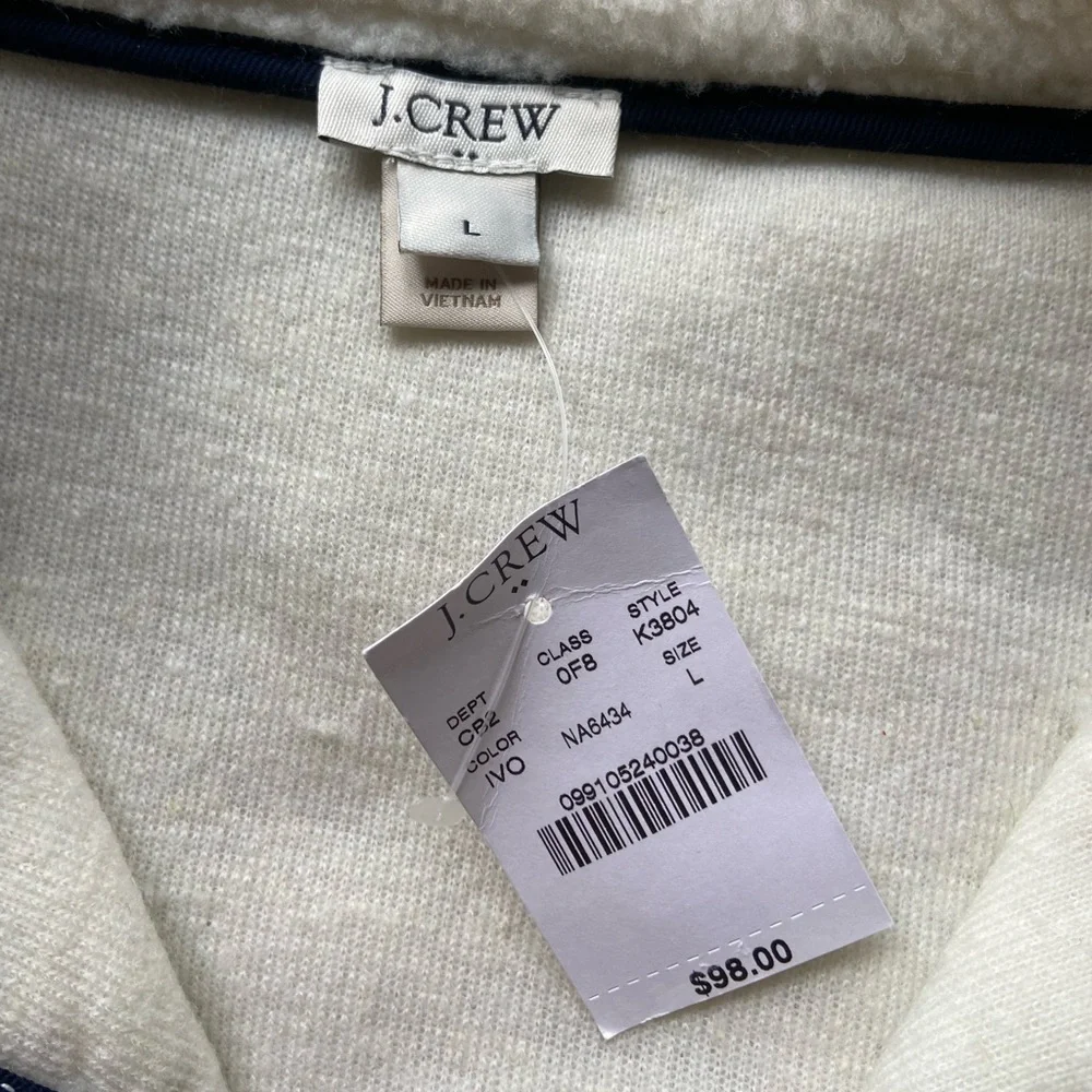 J Crew White Sherpa